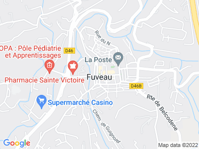Plan Google Stage recuperation de points à Rousset proche de Saint-Maximin-la-Sainte-Baume