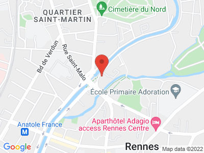 Plan Google Stage recuperation de points à Rennes proche de Saint-Jacques-de-la-Lande