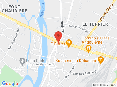 Plan Google Stage recuperation de points à Angoulême proche de La Couronne