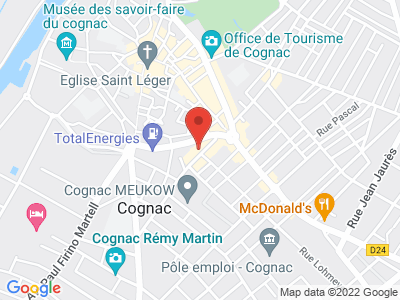 Plan Google Stage recuperation de points à Cognac proche de Jonzac