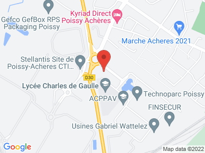 Plan Google Stage recuperation de points à Poissy proche de Saint-Germain-en-Laye
