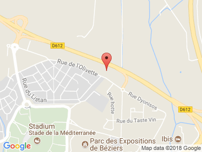 Plan Google Stage recuperation de points à Béziers proche de Villeneuve-lès-Béziers