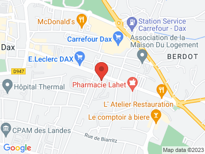 Plan Google Stage recuperation de points à Dax proche de Saint-Paul-lès-Dax