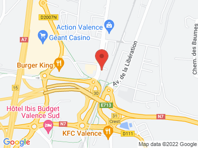 Plan Google Stage recuperation de points à Valence proche de Saint-Paul-lès-Romans