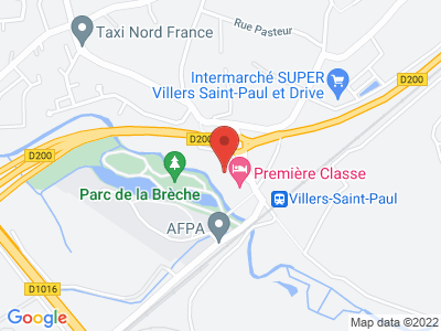 Plan Google Stage recuperation de points à Villers-Saint-Paul proche de Senlis