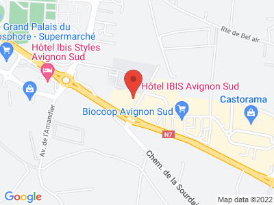 Plan Google Stage recuperation de points à Avignon proche de Carpentras