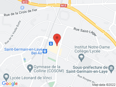 Plan Google Stage recuperation de points à Saint-Germain-en-Laye
