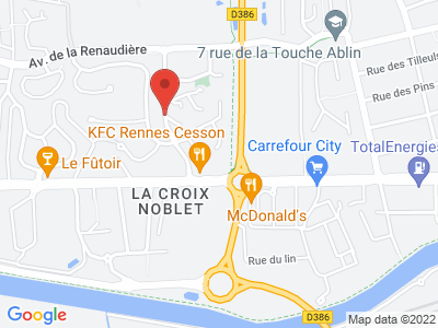 Plan Google Stage recuperation de points à Rennes proche de Chantepie