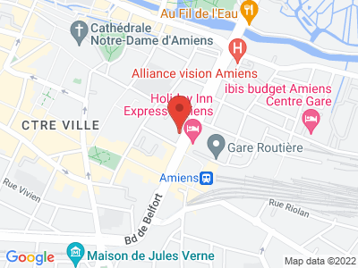 Plan Google Stage recuperation de points à Amiens proche de Glisy