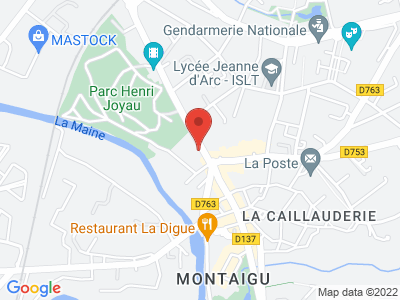 Plan Google Stage recuperation de points à Montaigu proche de La Roche-sur-Yon