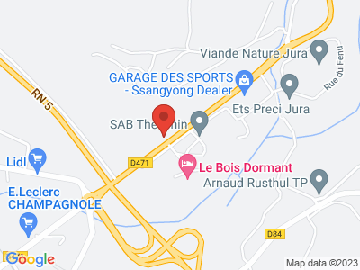 Plan Google Stage recuperation de points à Champagnole proche de Dole
