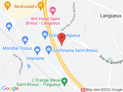Plan Google Stage recuperation de points à Trégueux proche de Plérin
