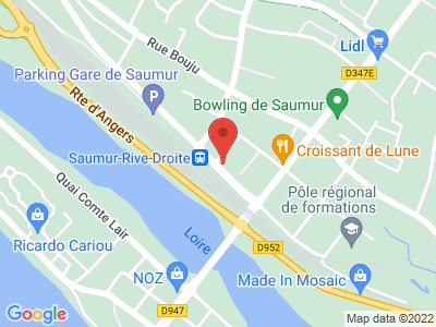 Plan Google Stage recuperation de points à Saumur proche de Chinon