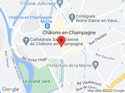 Plan Google Stage recuperation de points à Châlons-en-Champagne proche de Saint-Dizier