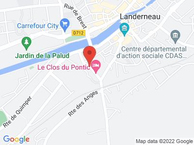 Plan Google Stage recuperation de points à Landerneau proche de Lesneven