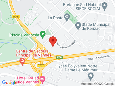 Plan Google Stage recuperation de points à Vannes proche de Auray