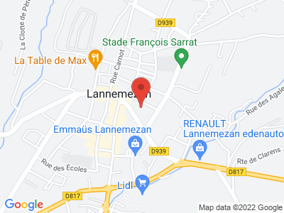 Plan Google Stage recuperation de points à Lannemezan proche de Saint-Gaudens