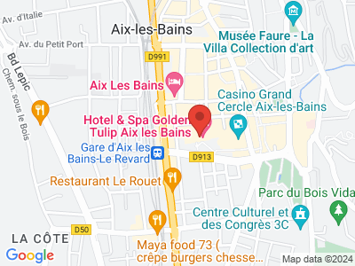 Plan Google Stage recuperation de points à Aix-les-Bains