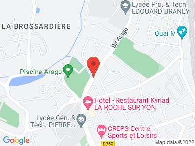 Plan Google Stage recuperation de points à La Roche-sur-Yon proche de Dompierre-sur-Yon