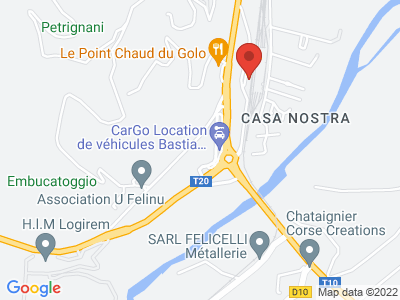 Plan Google Stage recuperation de points à Lucciana proche de Corte