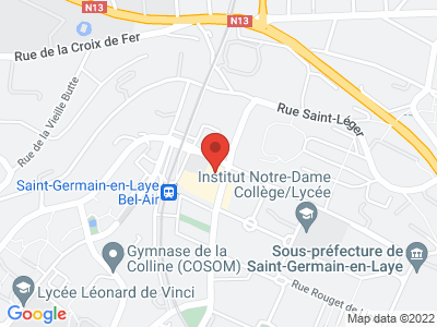 Plan Google Stage recuperation de points à Saint-Germain-en-Laye proche de Poissy