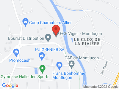Plan Google Stage recuperation de points à Montluçon proche de Saint-Victor