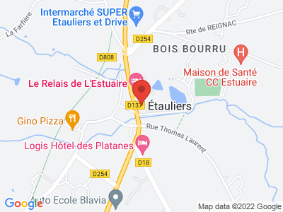 Plan Google Stage recuperation de points à Étauliers proche de Saint-Laurent-Médoc