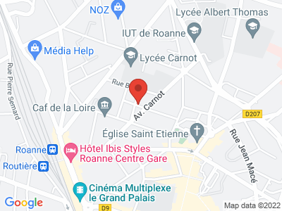 Plan Google Stage recuperation de points à Roanne proche de Paray-le-Monial