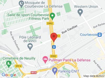 Plan Google Stage recuperation de points à Courbevoie proche de Bois-Colombes