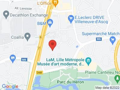 Plan Google Stage recuperation de points à Villeneuve-d'Ascq proche de Tourcoing