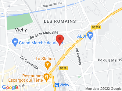 Plan Google Stage recuperation de points à Vichy proche de Roanne