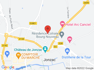 Plan Google Stage recuperation de points à Jonzac proche de Saint-Laurent-Médoc