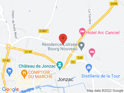 Plan Google Stage recuperation de points à Jonzac proche de Étauliers