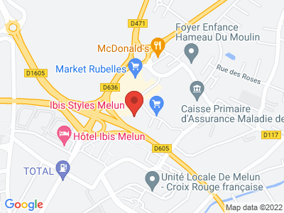 Plan Google Stage recuperation de points à Rubelles proche de Rochette