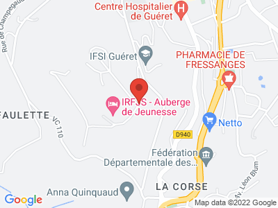 Plan Google Stage recuperation de points à Guéret proche de Limoges