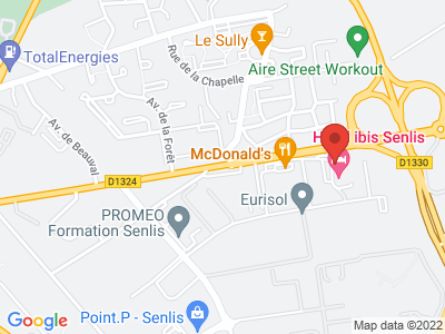 Plan Google Stage recuperation de points à Senlis proche de Chantilly