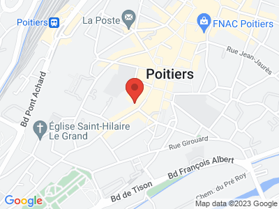 Plan Google Stage recuperation de points à Poitiers proche de Chauvigny