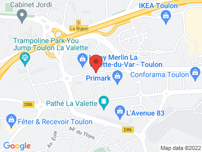 Plan Google Stage recuperation de points à La Valette-du-Var proche de Hyères