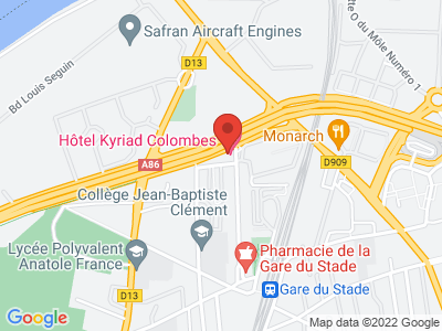 Plan Google Stage recuperation de points à Colombes proche de Asnières-sur-Seine