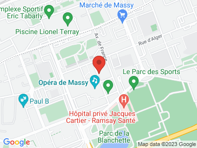 Plan Google Stage recuperation de points à Massy proche de Verrières-le-Buisson