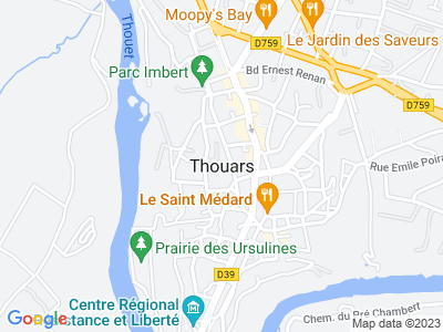 Plan Google Stage recuperation de points à Thouars proche de Saumur
