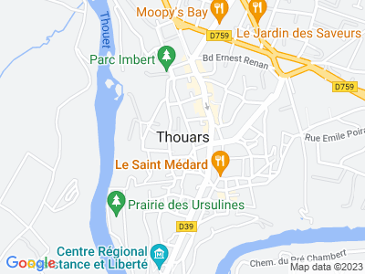 Plan Google Stage recuperation de points à Thouars proche de Bressuire