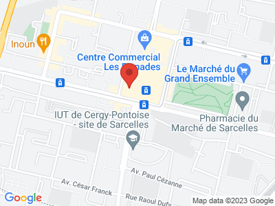 Plan Google Stage recuperation de points à Sarcelles proche de Écouen