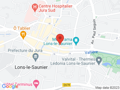 Plan Google Stage recuperation de points à Lons-le-Saunier proche de Louhans