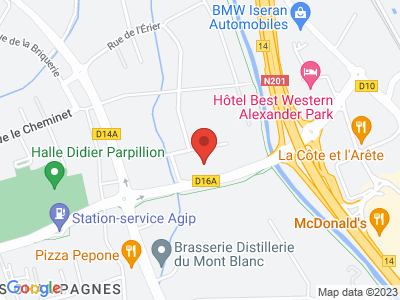 Plan Google Stage recuperation de points à Chambéry proche de Viviers-du-Lac