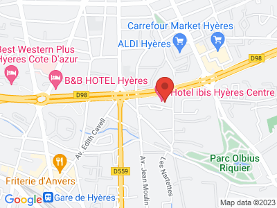 Plan Google Stage recuperation de points à Hyères proche de Carnoules