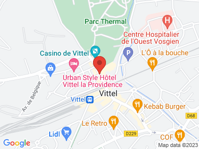 Plan Google Stage recuperation de points à Vittel proche de Neufchâteau