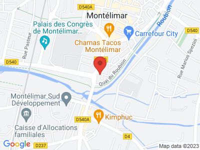 Plan Google Stage recuperation de points à Montélimar proche de Tourrettes