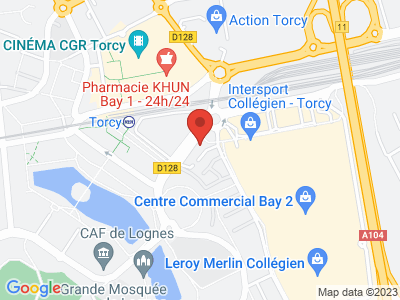 Plan Google Stage recuperation de points à Torcy proche de Lognes