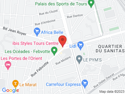 Plan Google Stage recuperation de points à Tours